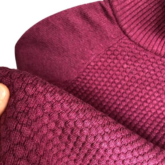 THE NORTH FACE Sweater 4 Button Turtleneck Cotton Wool Blend Plum Women's XS - Picture 5 of 16
